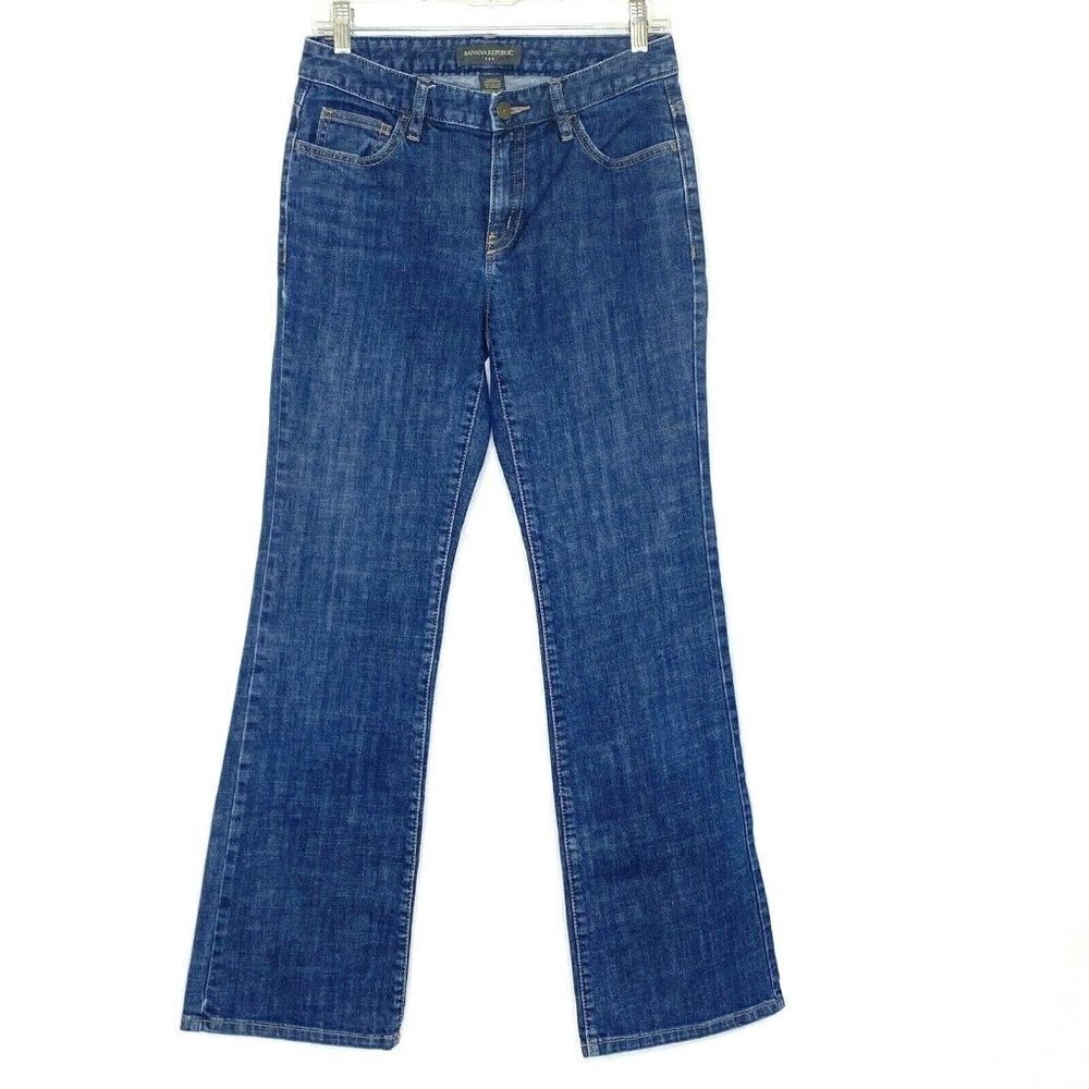 Banana Republic Classic Fit Women's size 4 Blue Jeans Dark Blue Denim 29 x 31